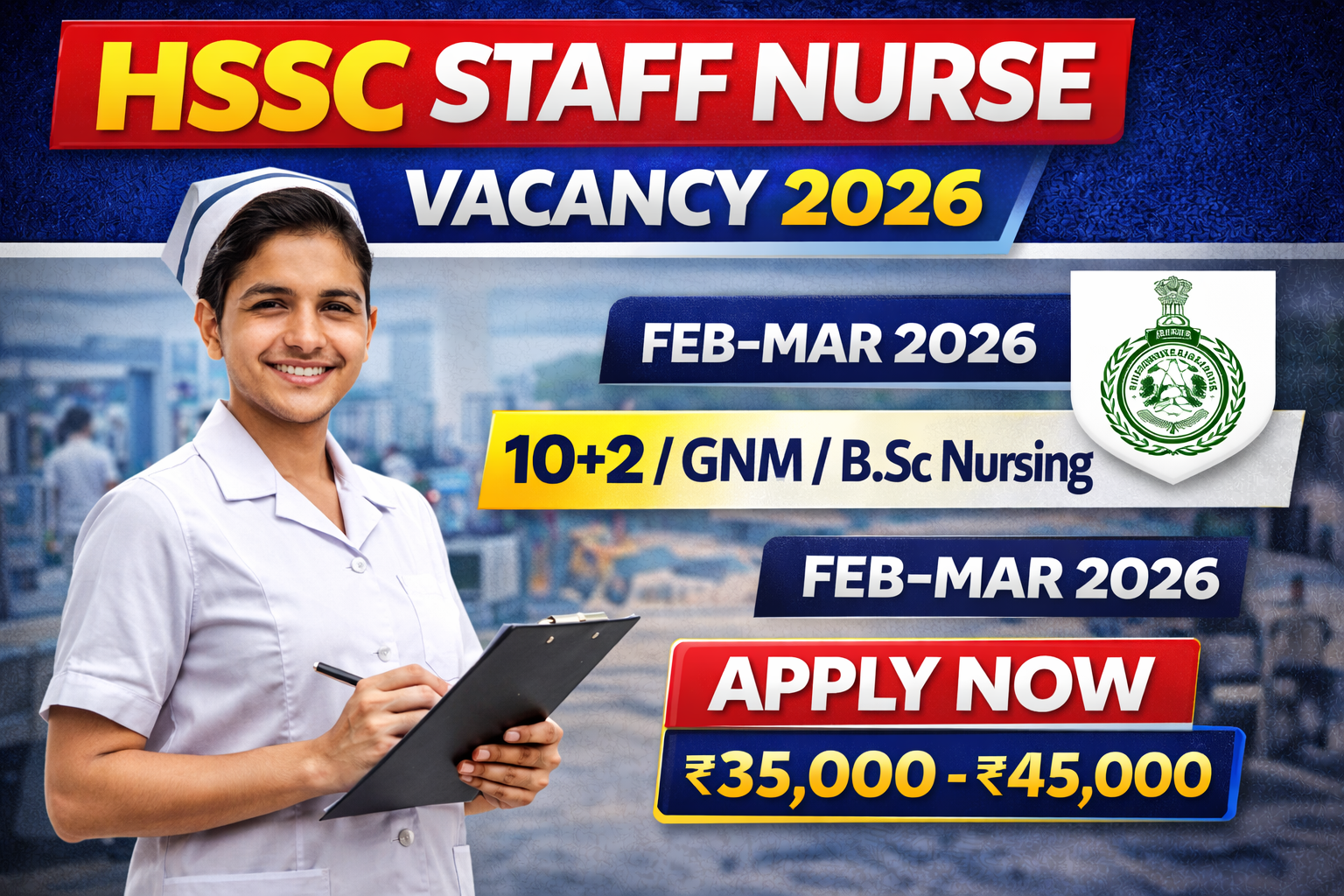 HSSC Staff Nurse Vacancy 2026